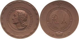 Porzellanmedaillen - Medaillen der Meißner Porzellanmanufaktur
Meißen Braune Porzellanmedaille 1935. 225 Jahre Manufaktur. Kopf des Erfinders des eur...