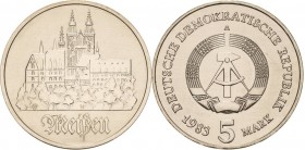 Kursmünzen
 5 Mark 1983. Meißen Jaeger 1543 Stempelglanz