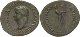 Kaiserzeit
Nero 54-68 As 60/65, Rom Ludi Quinquennalia. Kopf nach links, NERO CAVDIVS CAESAR AVG GERMA / Nero als Apollo Citharoedus steht nach recht...