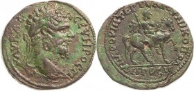 Kaiserzeit
Septimius Severus 193-211 Bronze, Nikopolis ad Istrum/Moesia inferior Kopf mit Lorbeerkranz nach rechts / Kaiser zu Pferd nach rechts BMC ...