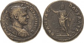 Kaiserzeit
Caracalla 198-217 Bronze, Pautalia/Thracia Brustbild mit Lorbeerkranz nach rechts / Serapis steht mit erhobener Hand nach links SNG Cop. -...