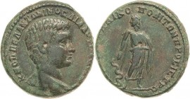 Kaiserzeit
Diadumenian 217-218 Bronze 217/218, Nikopolis ad Istrum/Moesia inferior Kopf nach rechts / Asklepios steht mit Schlange nach links Varbano...
