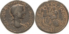 Kaiserzeit
Gordianus III. 238-244 Bronze, Antiochia/Pisidia Kopf mit Lorbeerkranz nach rechts, IMP CAES M ANT GORDIANVS AV / Gefangener mit Mütze sit...