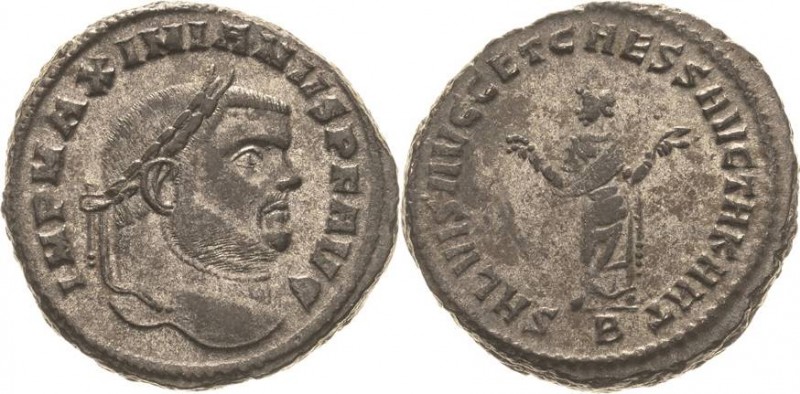 Kaiserzeit
Maximianus 285-308 Follis 296, Karthago Kopf mit Lorbeerkranz nach r...