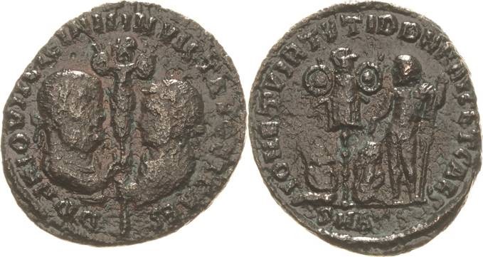 Kaiserzeit
Licinius I. und Licinius II. 317-324 Follis 320/321, Antiochia Die B...