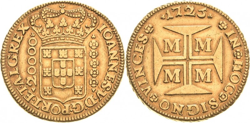 Brasilien
Joao V. 1706-1750 20 000 Reis 1725, M-Minas Gerais KM 117 Friedberg 3...