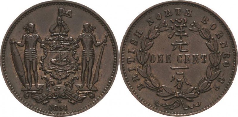 Großbritannien-Nordborneo
Victoria 1837-1901 Cent 1885, H-Heaton KM 2 Sehr selt...