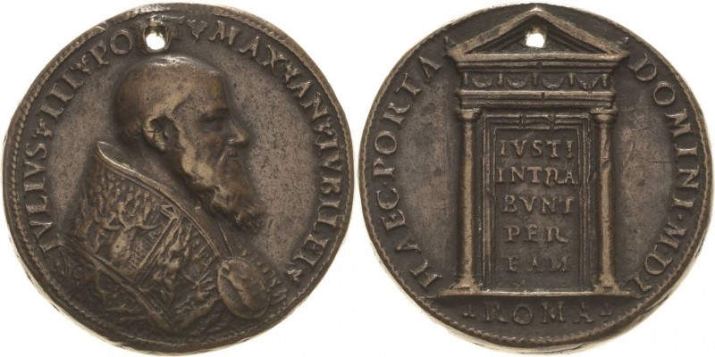 Italien-Kirchenstaat/Vatikanstadt
Julius III. 1550-1555 Bronzegussmedaille 1550...