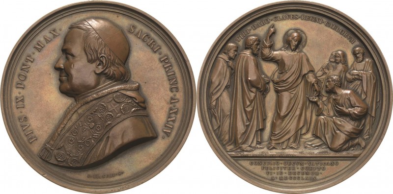 Italien-Kirchenstaat/Vatikanstadt
Pius IX. 1846-1878 Bronzemedaille 1869 (Bianc...