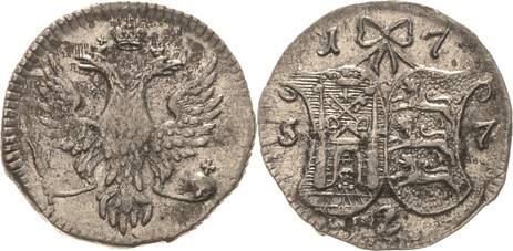 Russland
Elisabeth I. 1741-1761 2 Kopeken 1757, Moskau, Roter Münzhof Für Livla...