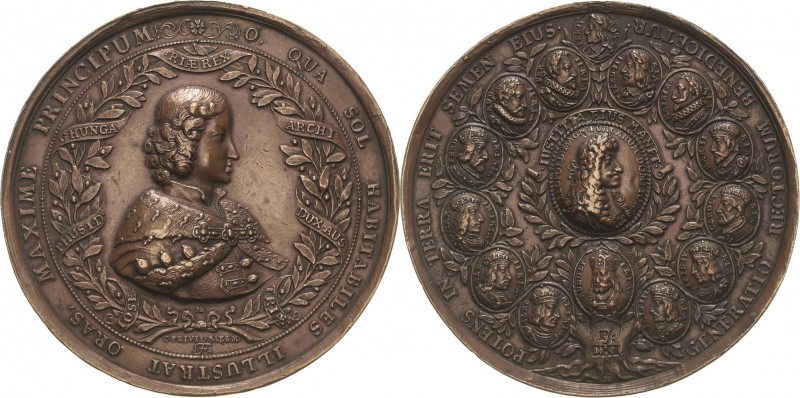 Habsburg
Josef I. 1705-1711 Bronzierter Zinngalvano o.J. (M. Brunner) Auf seine...