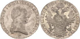 Kaiserreich Österreich
Franz I. 1804-1835 1/2 Taler 1824, C-Prag Jaeger 189 Prachtvolles Exemplar vom Erstabschlag. Äußerst selten in dieser Erhaltun...