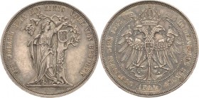 Kaiserreich Österreich
Franz Joseph I. 1848-1916 Taler 1868, Wien 3. Deutsches Bundesschießen in Wien Davenport 28 Jaeger 371 Prachtvolles Exemplar m...