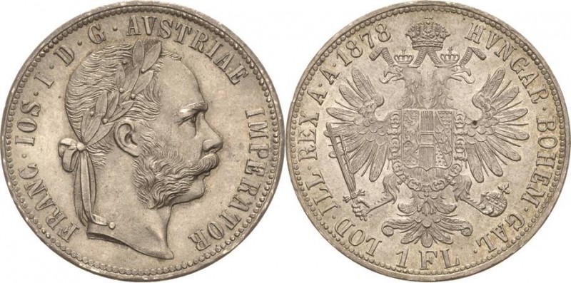 Kaiserreich Österreich
Franz Joseph I. 1848-1916 Gulden 1878, A-Wien Jaeger 342...