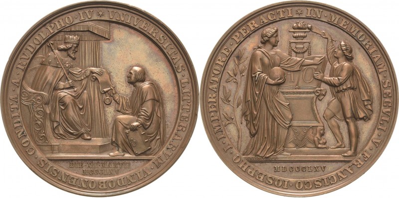 Medaillen
Wien Bronzemedaille 1865 (C. Radnitzky) 500-Jahrfeier der Universität...