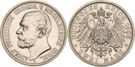 Mecklenburg-Strelitz
Adolf Friedrich V. 1904-1914 2 Mark 1905 A Jaeger 91 Vorzüglich/vorzüglich-Stempelglanz