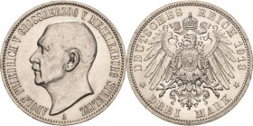 Mecklenburg-Strelitz
Adolf Friedrich V. 1904-1914 3 Mark 1913 A Jaeger 92 Fast Stempelglanz/Stempelglanz
