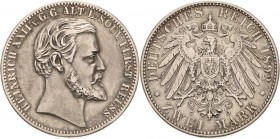 Reuss-Ältere Linie
Heinrich XXII. 1859-1902 2 Mark 1892 A Jaeger 117 Sehr schön-vorzüglich