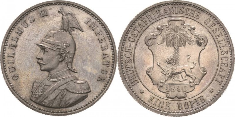 Deutsch Ostafrika
 1 Rupie 1890 (A) Jaeger 713 Prachtvolles Exemplar mit herrli...