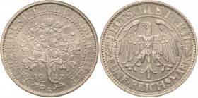 Gedenkausgaben
 5 Reichsmark 1927 A Eichbaum Jaeger 331 Vorzüglich-Stempelglanz