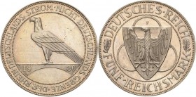 Gedenkausgaben
 5 Reichsmark 1930 F Rheinlandräumung Jaeger 346 Prachtvolles Exemplar. Stempelglanz