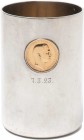 Münzbecher
 Silberner Münzbecher 1923. Solide Arbeit des Coburger Hofjuweliers Willy Ganssen. Mit eingelassener Münze: Sachsen-Coburg-Gotha-10 Mark 1...