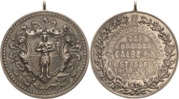 Anhalt-Orte
Calbe Silbermedaille 1925. IV. Kreis-Bundesschießen des Kreises Calbe. Stadtwappen / 6 Zeilen Schrift. Mit Randpunze: SILBER 990. 35,5 mm...