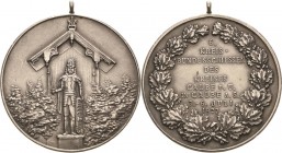 Anhalt-Orte
Calbe Silbermedaille 1927. 6. Kreis-Bundesschiessen. Unter Baldachin stehende Rolandsstatue / 9 Zeilen Schrift im Eichenkranz. Mit Randpu...