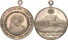 Annaberg
 Versilberte Bronzemedaille 1896 (unsigniert) 400-Jahrfeier der Stadt. Brustbilder des Herzogs Georg der Bärtige und König Albert nach links...