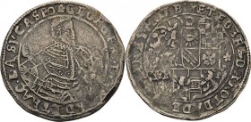 Baden-Durlach
Georg Friedrich 1604-1622 Kipper-12 Kreuzer (Dreibätzner) o.J. Pforzheim Wielandt 406 Slg. Kraaz - Sehr selten. Bearbeitet, fast sehr s...