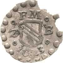 Baden-Durlach
Friedrich V. 1622-1659 Schüsselpfennig 1623, Pforzheim Wielandt 5...