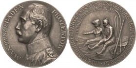 Baden-Durlach
Medaillen Versilberte Bronzemedaille 1910 (unsigniert) Prämie der Internationalen Wintersportausstellung. Brustbild des Protektoren Max...