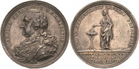 Bayern
Karl Theodor 1777-1799 Silbermedaille 1792 (J. Scheufel/J. Losch) 50-jähriges Regierungsjubiläum als Kurfürst von der Pfalz, Widmung der Lands...