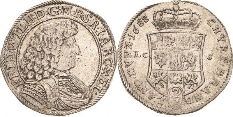 Brandenburg-Preußen
Friedrich Wilhelm, der große Kurfürst 1640-1688 2/3 Taler 1...