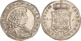 Brandenburg-Preußen
Friedrich Wilhelm, der große Kurfürst 1640-1688 2/3 Taler 1688, LCS-Berlin v. Schrötter 315 Neumann 11.62 a Davenport 252 Leichte...