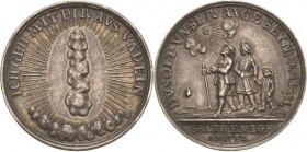 Brandenburg-Preußen
Friedrich Wilhelm I., der Soldatenkönig 1713-1740 Silbermedaille 1732 (Dockler) Auf die Aufnahme der Salzburger Emigranten. Emigr...