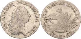 Brandenburg-Preußen
Friedrich II., der Große 1740-1786 Taler 1764, F-Magdeburg Olding 121 v. Schrötter 505 Davenport 2586 Kluge 134.1 Sehr schön