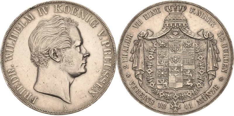 Brandenburg-Preußen
Friedrich Wilhelm IV. 1840-1861 Doppeltaler 1841, A-Berlin ...