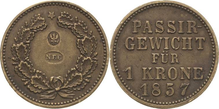 Brandenburg-Preußen
Friedrich Wilhelm IV. 1840-1861 Passiergewicht zu 1 Krone 1...