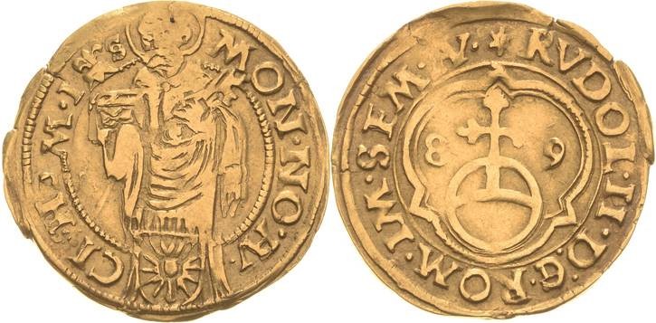 Hamburg
 Goldgulden 1589. Mit Titel Rudolf II Gaedechens 274 Friedberg 1094 GOL...