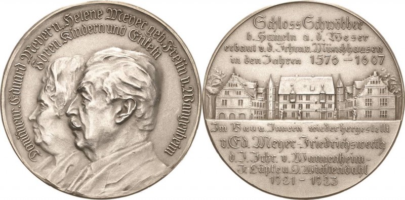 Hameln
 Silbermedaille 1923 (unsigniert) Auf die Restaurierung des Schlosses Sc...