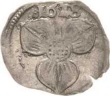 Hannover
 Einseitiger Pfennig 1628. Jahreszahl 1618 umgeschnitten Buck/Meier 158 Äußerst selten. Sehr schön-vorzüglich
