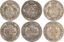 Hessen-Kassel
Friedrich II. 1760-1785 1/8 Taler 1767 (2x) und 1769, FU-Kassel Schütz 1876.1, 1876.3, 1891.1 3 Stück. Sehr schön-vorzüglich