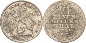 Hessen-Kassel
Friedrich II. 1760-1785 1/6 Taler 1769, FU-Kassel Schütz 1890.1 Vorzüglich/fast vorzüglich