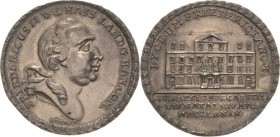 Hessen-Kassel
Friedrich II. 1760-1785 Silbermedaille 1779 (Körner) Lyceum Fridericianum. Kopf nach rechts / Gebäude. 27,5 mm, 6,97 g Schütz 1967.1 Ho...