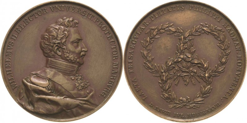 Hessen-Kassel
Wilhelm II. 1821-1847 Bronzemedaille 1827 (W. Körner) 300-Jahrfei...