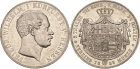 Hessen-Kassel
Friedrich Wilhelm I. 1847-1866 Doppeltaler 1855, Kassel Mit Signatur C.P AKS 60 Jaeger 47 Kahnt 258 Davenport 695 Sehr schön