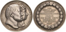 Hessen-Darmstadt
Ludwig I. 1806-1830 Silbermedaille 1827 (G. Goetze) Goldene Hochzeit des Großherzogs und seiner Gemahlin Luise, von der Stadt Darmst...