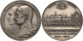 Leipzig
 Silbermedaille 1909 (Bruno Fritsche) 500 Jahre Universität. Brustbilder des Markgrafen Friedrich und Friedrich August nach links / Ansicht d...