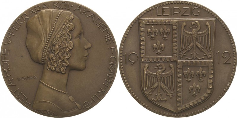 Leipzig
 Bronzemedaille 1912 (Bruno Eyermann) Fest der Akademie für graphische ...